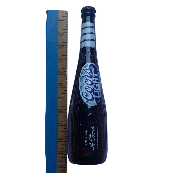 Vintage Limited Edition Coors Light 18oz Baseball Bat Beer Bottle - Picture 3 of 10